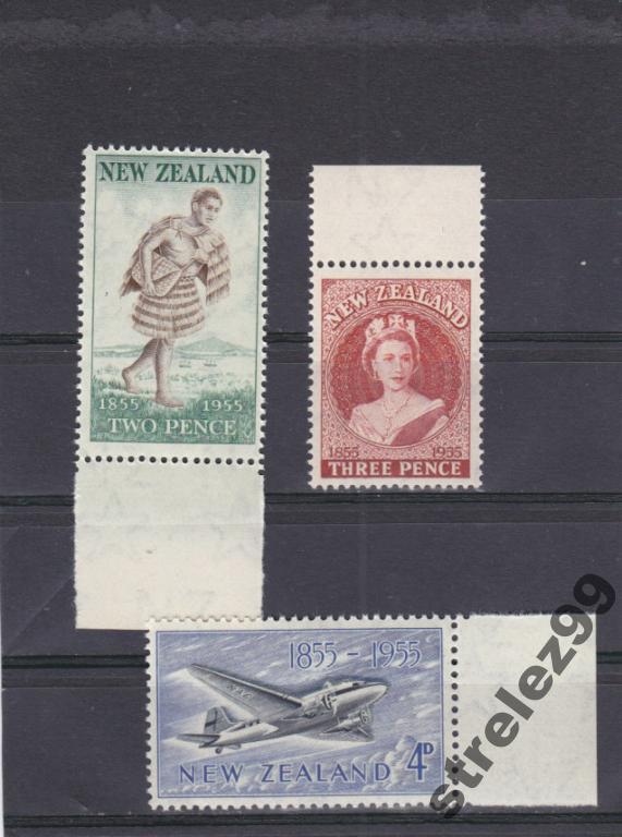 NEW ZEALAND 100 лет почт.марке Серия 1955 г Cocт**