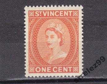 ST.VINCENT  Винсент  Королева 1955 г № 168 Сост**