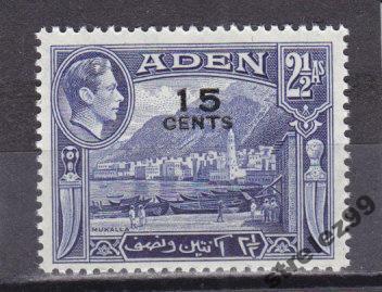 ADEN  Аден Порт  Надпечатка 1951 г № 39 Сост**