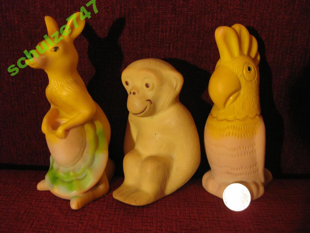 ИГРУШКИ ИЗ СССР.ЖИВОТНЫЕ 3 ШТ.РЕЗИНА