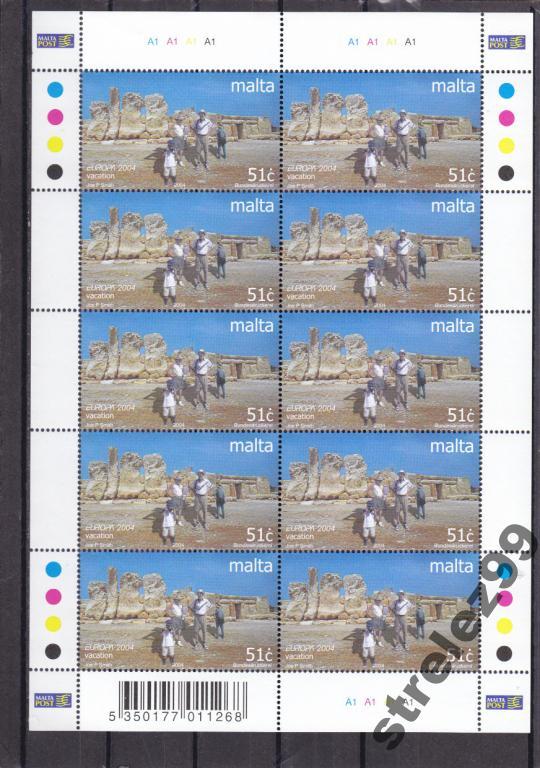 MALTA  Европа 2004  Лист  Сост** 20 Евро