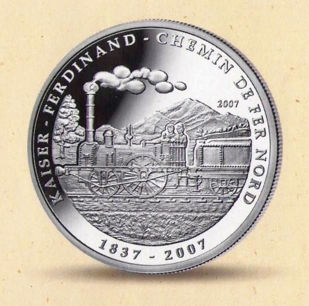 ПАРОВОЗ Бенин 2007 KAISER-FERDINAND ЖД серебро R