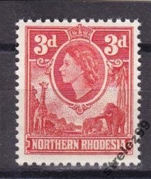 NORTHERN RHODESIA  Королева 1953 г № 65 Сост**