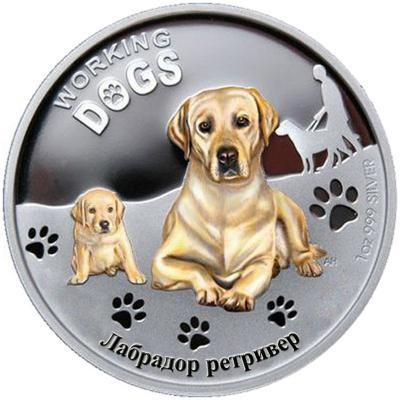 ЛАБРАДОР собака ЦВЕТ Тувалу 2011 Русская версия R