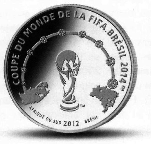 ФУТБОЛ ЧМ 2014 Бразилии Кот д`Ивуар 2012 серебро R