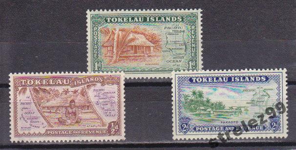 TOKELAU  ISLANDS  ТОКЕЛАУ  Карта Виды Аборигены Серия  1948 г Сост** MNH