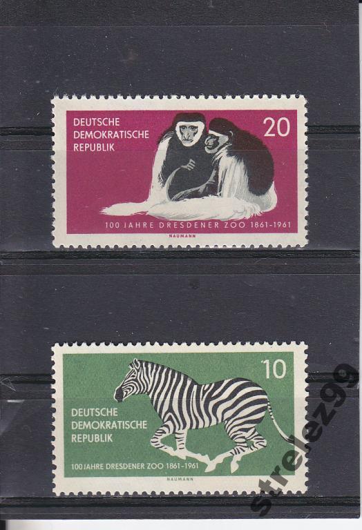 DDR 100 лет зоопарку в Дрездене Пара Сост**