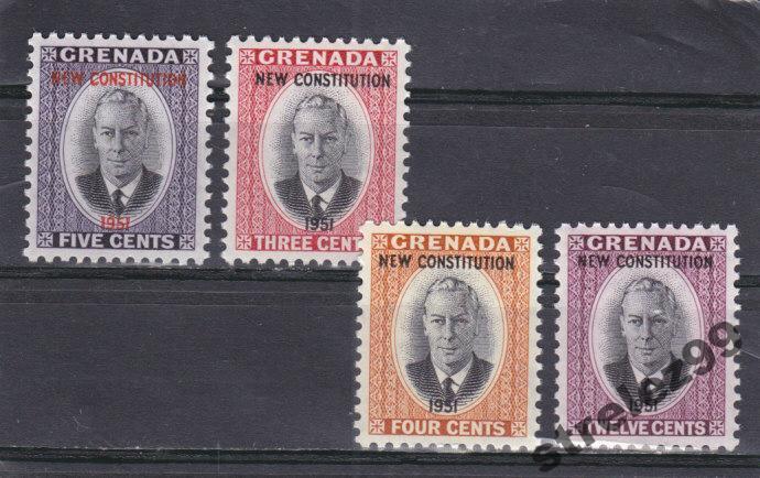 GRENADA  ГРЕНАДА   Надпечатка  Георг Серия 1951 г  Сост** MNH