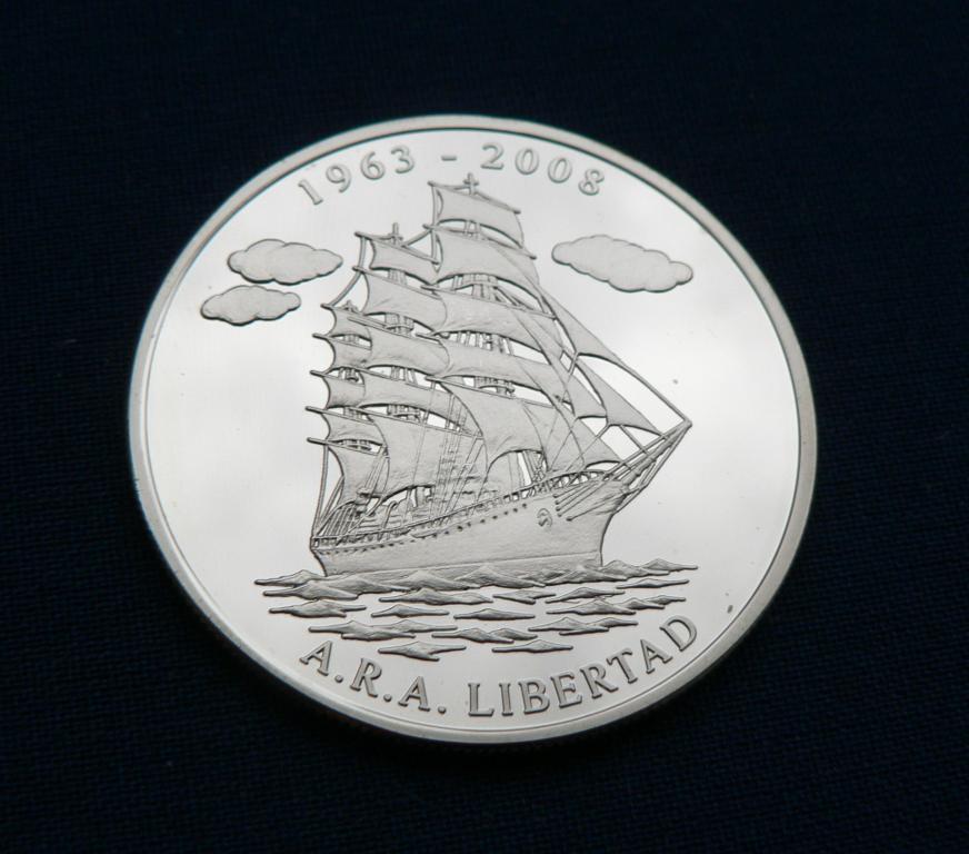 ПАРУСНИК Конго 2008 корабль LIBERTAD серебро RAR