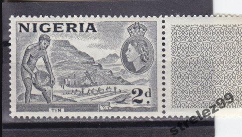 NIGERIA  Нигерия  Добыча олова 1953 г № 75а Сост**