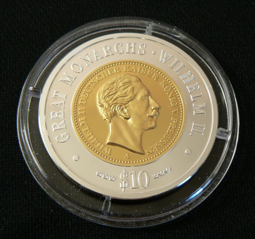 ВИЛЬГЕЛЬМ II Намибия 2009 серебро ПОЗОЛ Монарх RAR
