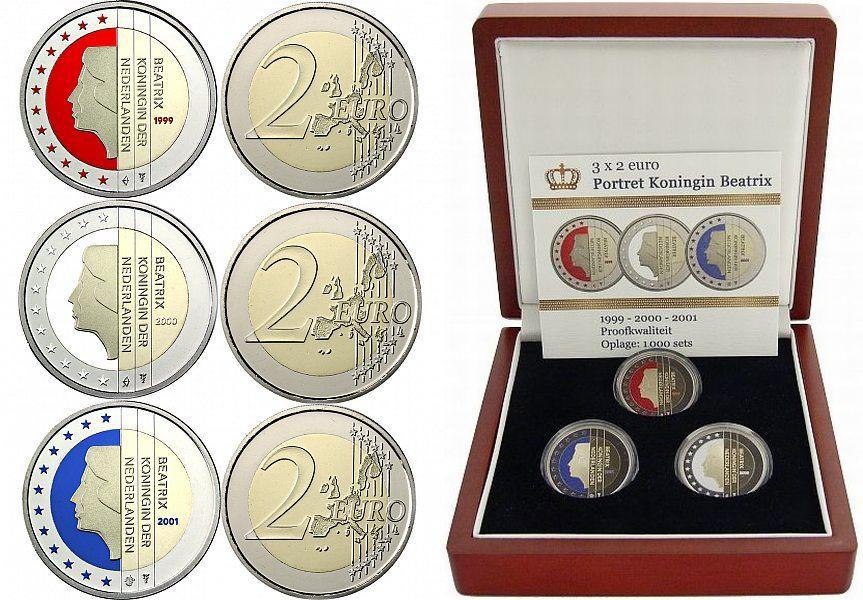 3 х 2 ЕВРО Нидерланды 1999-2001 ЦВЕТ тир 1000 ПРУФ