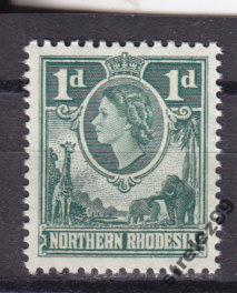 NORTHERN RHODESIA  Королева 1953 г № 62 Сост**