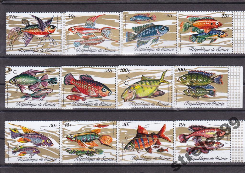GUINEE  Фауна  Рыбы  Серия  Сост**  19 Евро