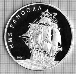 ПАРУСНИК Палау 2006 корабль ПАНДОРА серебро RAR