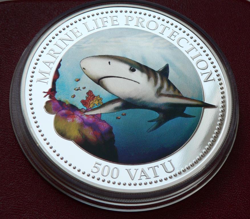 АКУЛА Вануату 2005 ЦВЕТ 5 Oz МОРСКАЯ ФАУНА тир 500