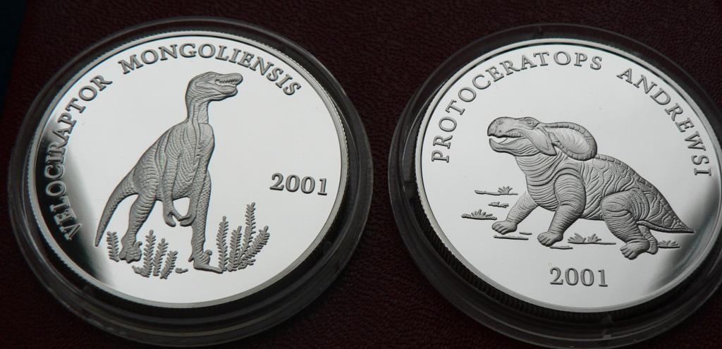 ДИНОЗАВРЫ 2 мон ВЕЛОЦИРАПТОР .. Ag Монголия 2001 R
