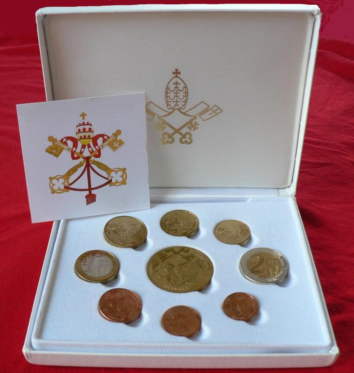 ЕВРО Папа Павел II набор 9 мон проба BOX тир. 3000