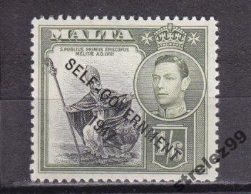 MALTA  Мальта  Надпечатка 1948 г № 209  Сост**