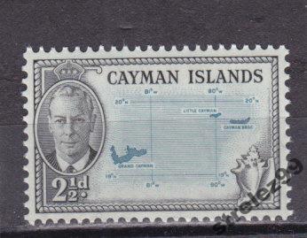 CAYMAN ISLANDS КАЙМАН КАЙМАНОВЫ ОСТРОВА Карта 1950 г  № 128 Сост** MNH