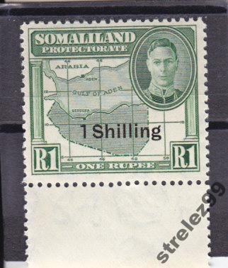 SOMALILAND СОМАЛИЛЕНД Карта Надпечатка 1951 г № 116 Сост** MNH
