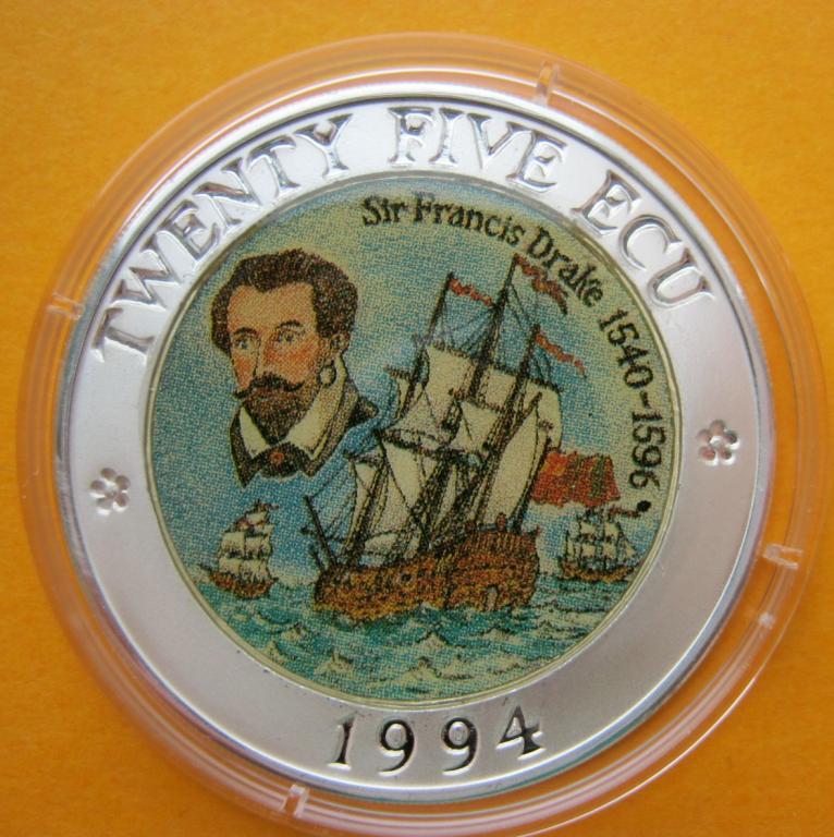 ПАРУСНИК Великобритания 25 ЭКЮ 1994 ЦВЕТ корабль R