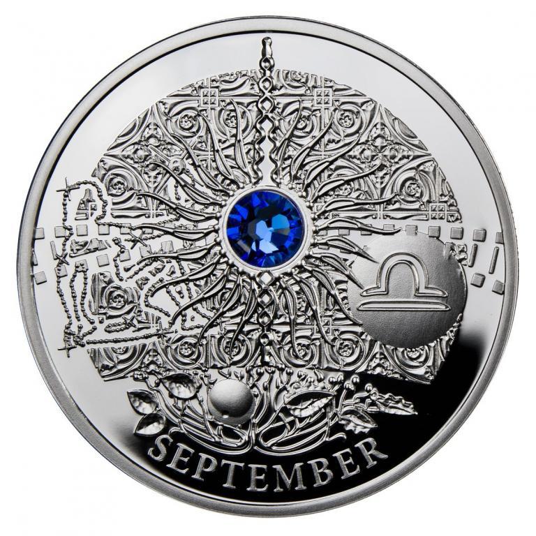 СЕНТЯБРЬ Сваровски ДЕВА Ниуэ 2013 Календарь ЗОДИАК