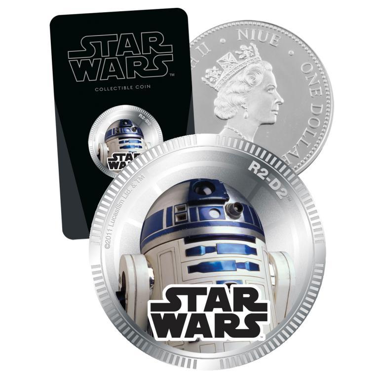 ЗВЕЗДНЫЕ ВОЙНЫ Ниуэ 2011 цвет РОБОТ R2-D2 - RAR