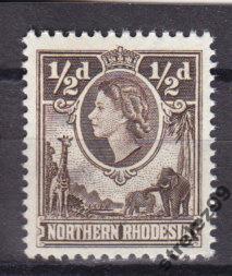 NORTHERN RHODESIA  Королева 1953 г № 61 Сост**