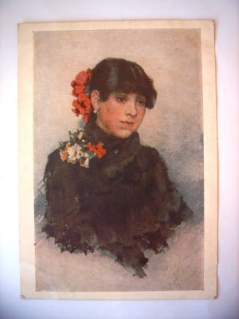 Молодая итальянка.худ.Суриков,1956г.тир.35тыс!