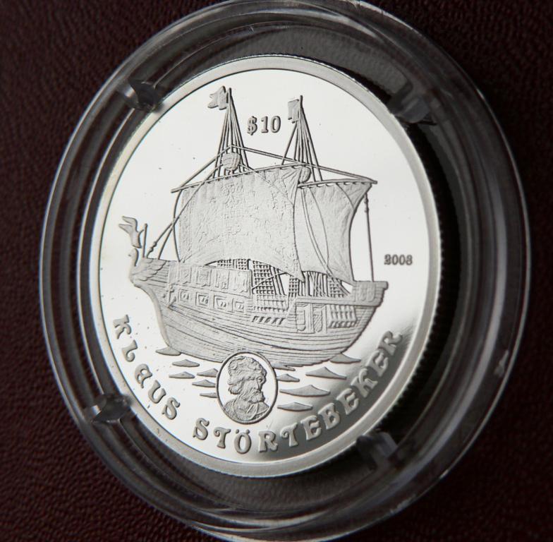 ПАРУСНИК Намибия 2008 корабль STORTEBEKER серебро