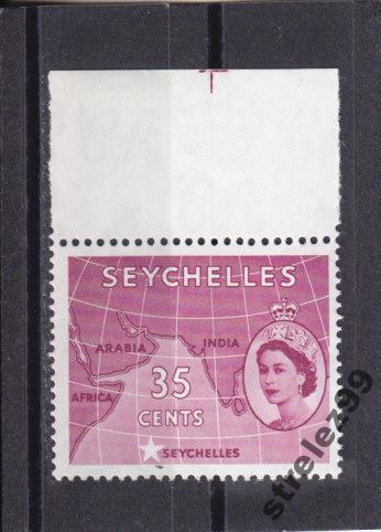 SEYCHELLES    Карта    1954 г № 179 Сост**
