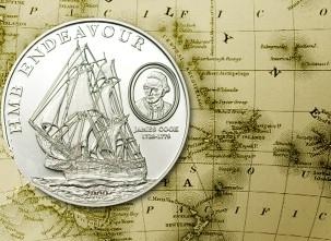 ИНДЕВОР серебро ПАРУСНИК Кука 2009 корабль Пруф