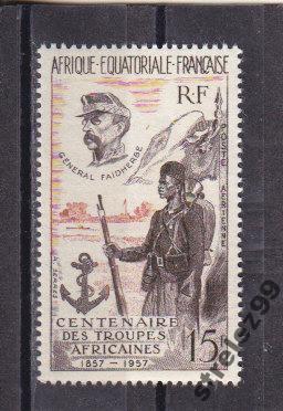 AFRIQUE FRANCAISE   АФРИКА ФРАНЦИЯ  Униформа 1957 г № 304 Сост** MNH