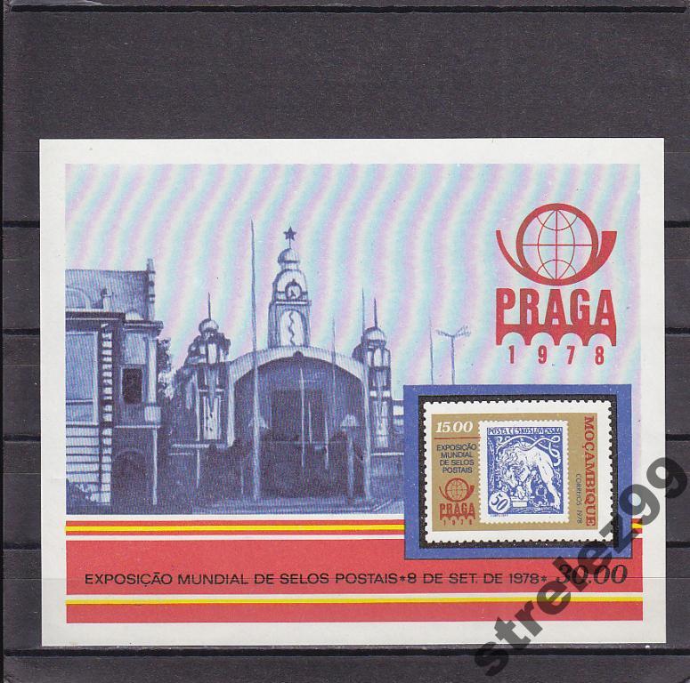 MOCAMBIQUE Филвыставка Прага 1978 Блок Сост**