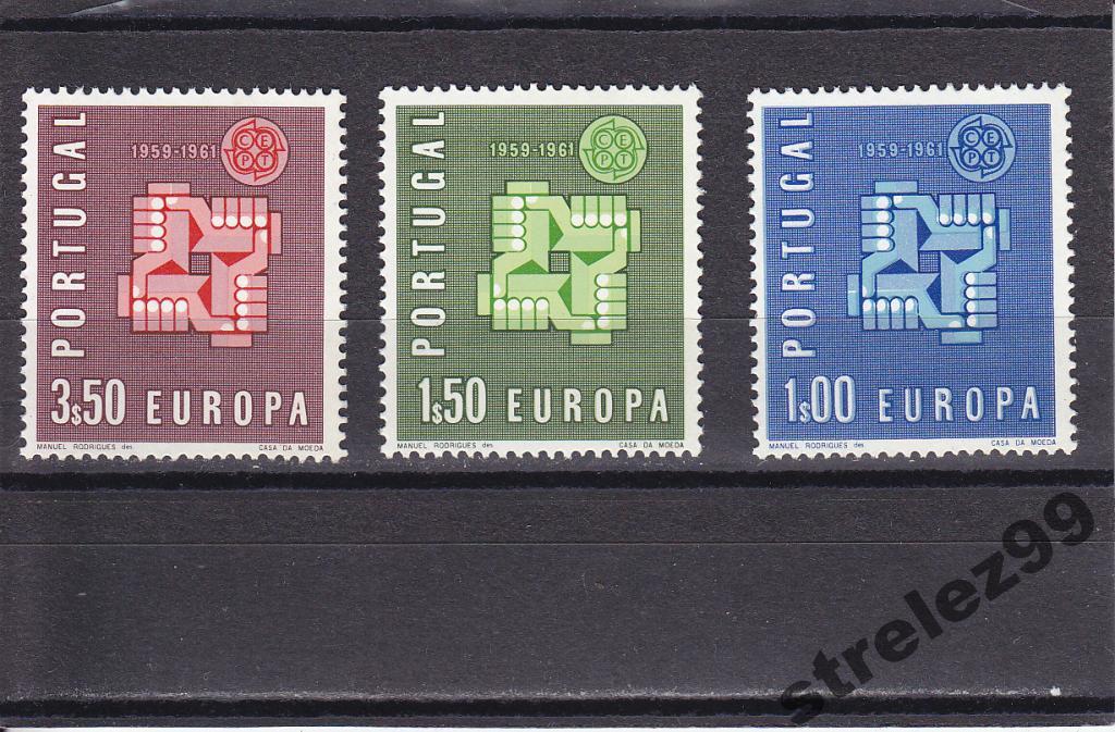 PORTUGAL  ПОРТУГАЛИЯ Европа СЕПТ Серия 1961 Сост** MNH