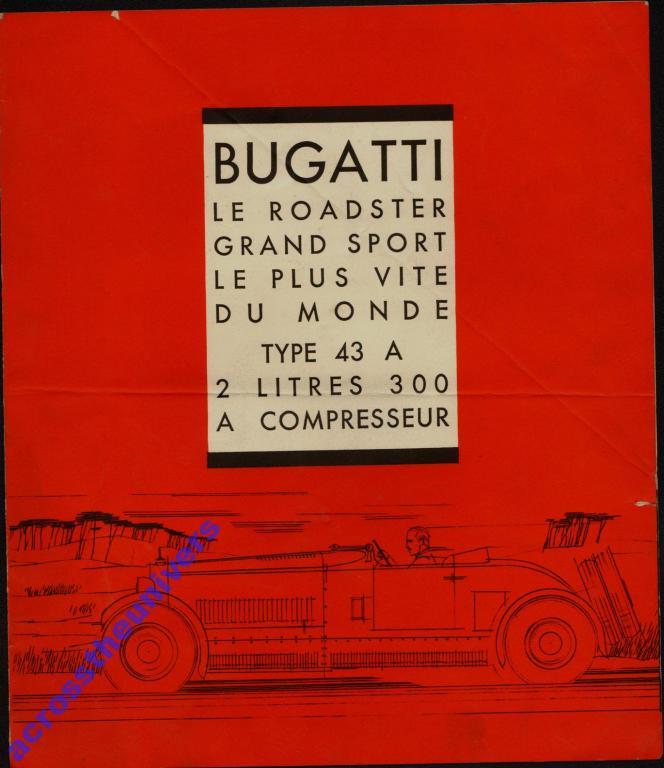 Bugatti. Бугатти. Type 43 A.1920-е гг.