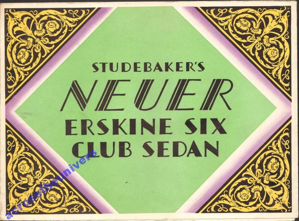 Studebakers Neuer Erskine six club sedan. 1927