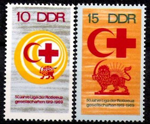 ГДР 1969 Mi 1466/67 ** Красный Крест
