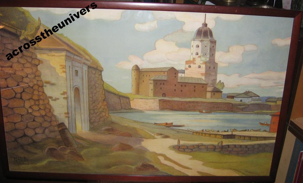 Выборг. Замок. Редкая литография 1928 г.