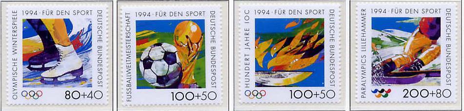 ФРГ 1994 Mi 1717/20 ** Олимпиада спорт