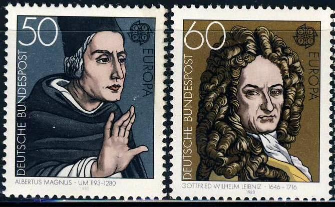 ФРГ 1980  Mi 1049/50 ** Магнус Лейбниц