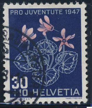 Швейцария 1947  Mi  491 гаш Pro Jvent. цветы