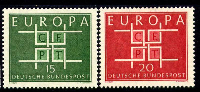 ФРГ 1963  Mi 406/407 ** Европа