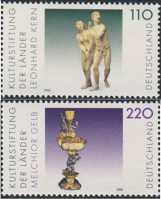 ФРГ 2000 Mi 2107/08 ** скульптура вып2