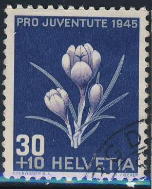 Швейцария 1945  Mi  468 гаш Pro Jvent. цветы