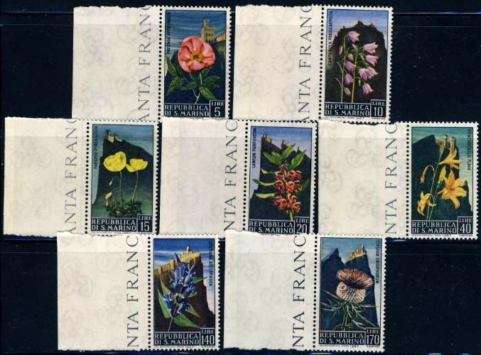 Сан-Марино 1967 Mi 880/86 ** цветы горы