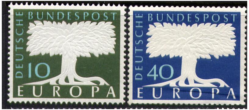 ФРГ 1957 Mi 268/69 ** Европа