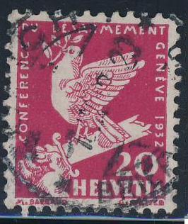 Швейцария 1932  Mi  252 гаш голубь
