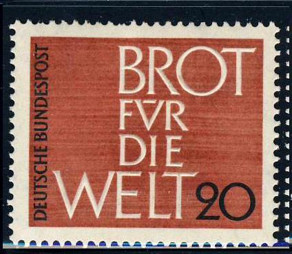 ФРГ 1962  Mi 389 ** хлеб для мира